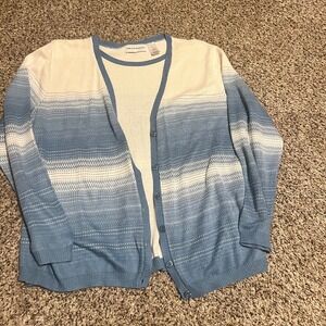 Alfred Dunner Ombre Cardigan Button Front Knit‎ Sweater XL